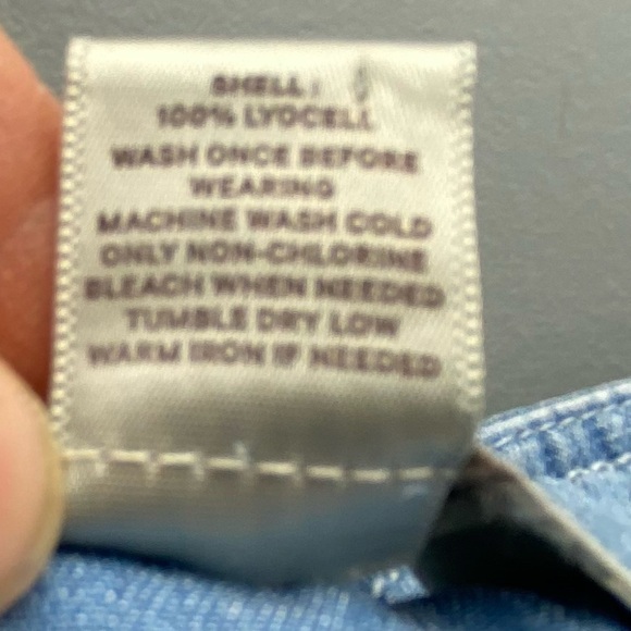 Loft chambray light blue soft belted shorts, 12 - Picture 6 of 11